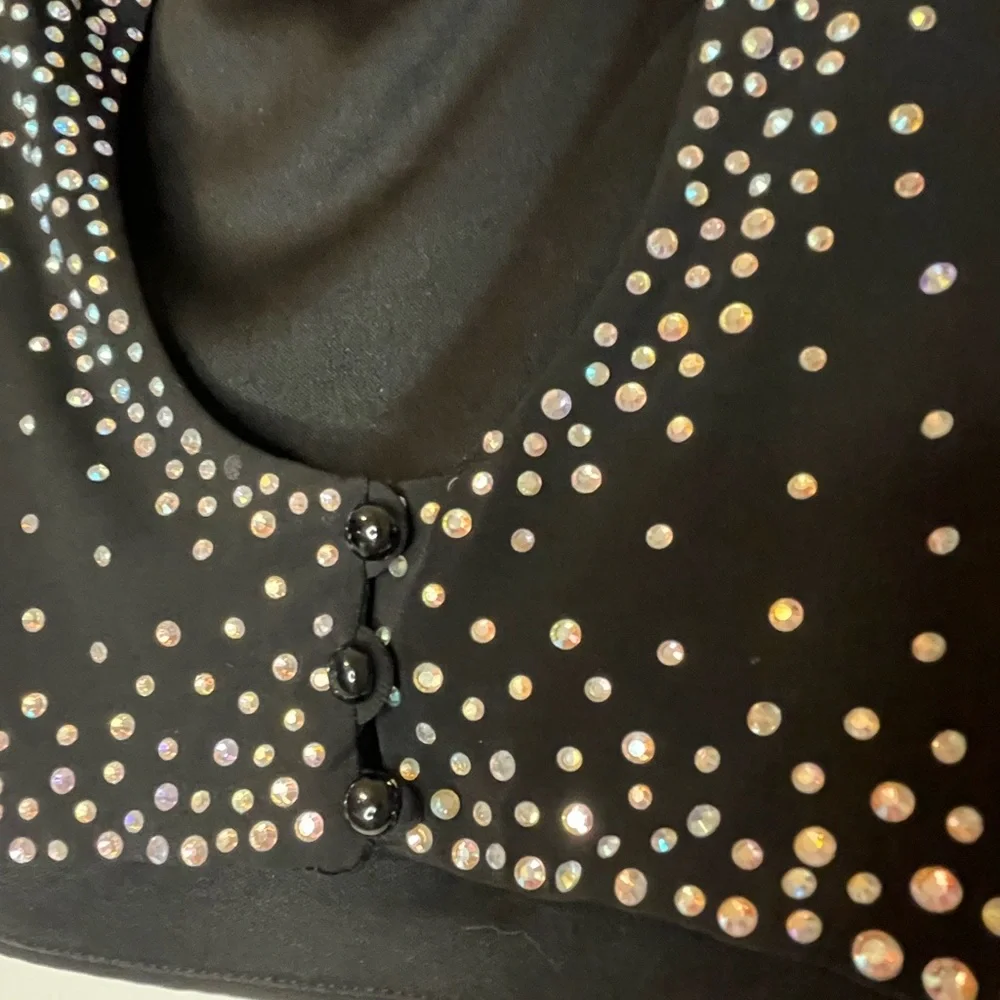 2-Piece Black with Rhinestone Formal - Picture 3 of 9